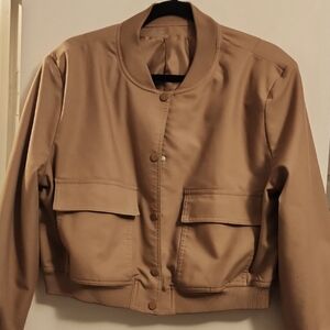 Tan Women's Bomber Jacket